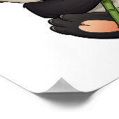 illustratie cartoon panda poster (Hoek)