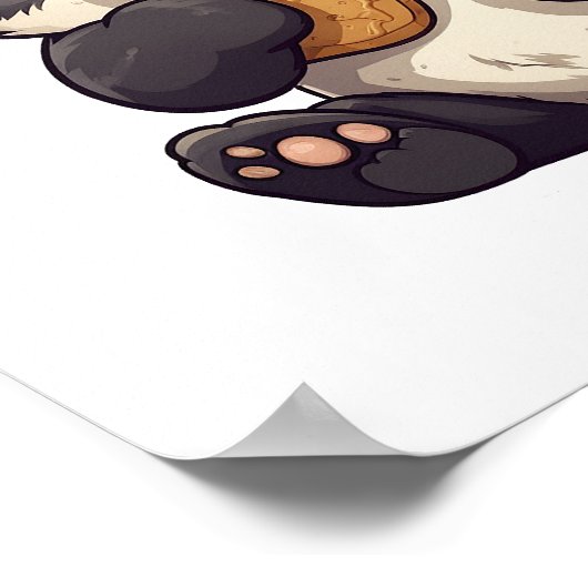 illustratie cartoon panda poster (Hoek)