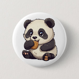 illustratie cartoon panda ronde button 5,7 cm