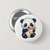 illustratie cartoon panda ronde button 5,7 cm (Voorkant /achterkant)