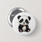 illustratie cartoon panda ronde button 5,7 cm (Voorkant /achterkant)