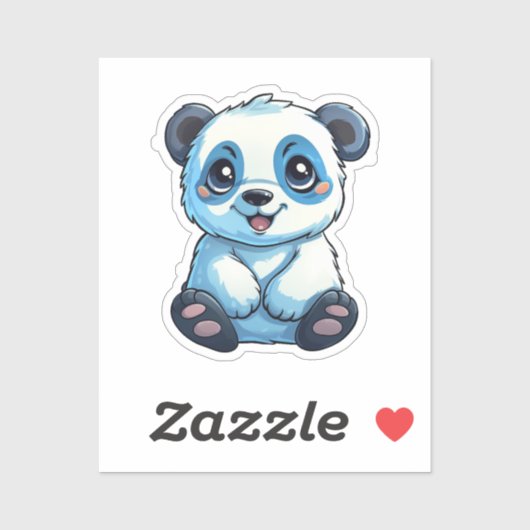 illustratie cartoon panda sticker (Vel)