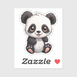 illustratie cartoon panda sticker