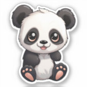 illustratie cartoon panda sticker (Voorkant)