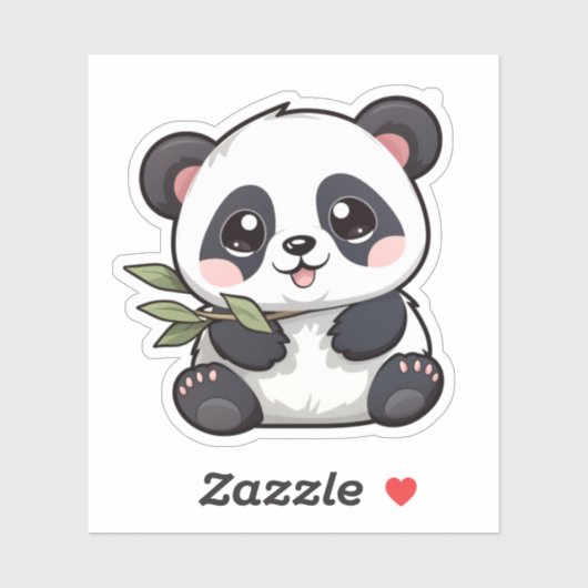 illustratie cartoon panda sticker (Vel)