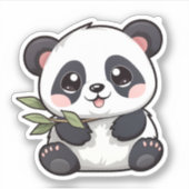 illustratie cartoon panda sticker (Voorkant)