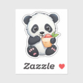 illustratie cartoon panda sticker (Vel)