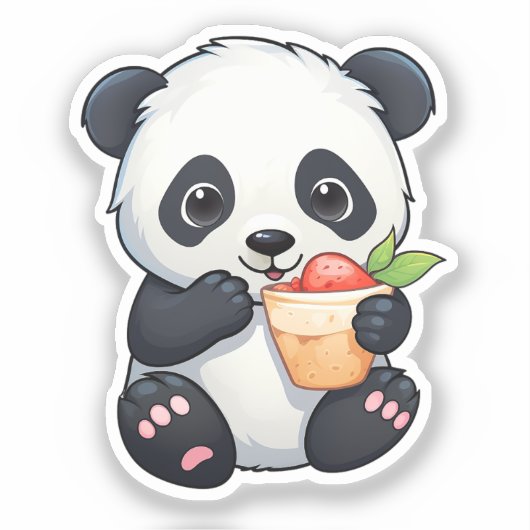 illustratie cartoon panda sticker (Voorkant)