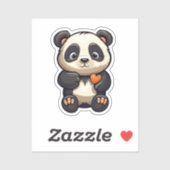 illustratie cartoon panda sticker (Vel)