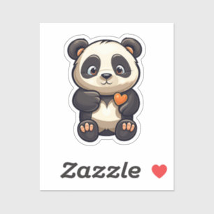 illustratie cartoon panda sticker