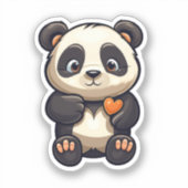 illustratie cartoon panda sticker (Voorkant)