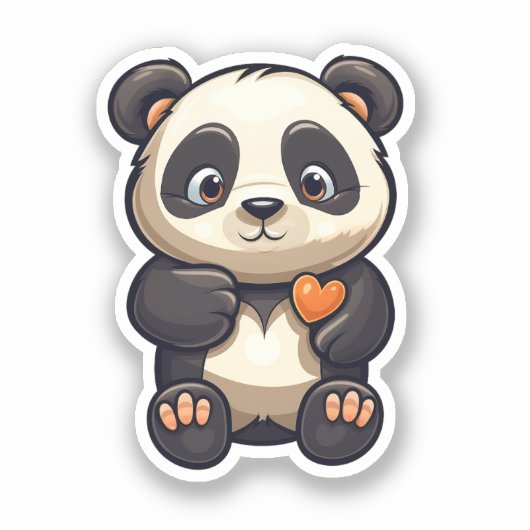 illustratie cartoon panda sticker (Voorkant)
