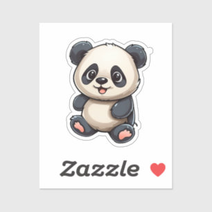 illustratie cartoon panda sticker