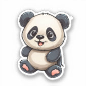 illustratie cartoon panda sticker (Voorkant)