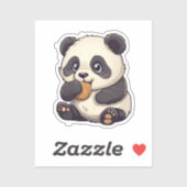 illustratie cartoon panda sticker (Vel)