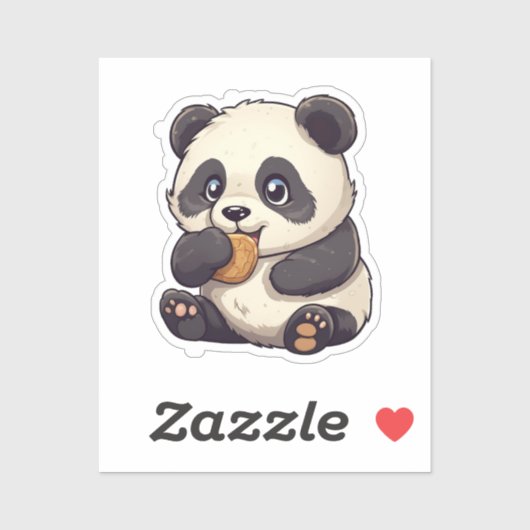 illustratie cartoon panda sticker (Vel)