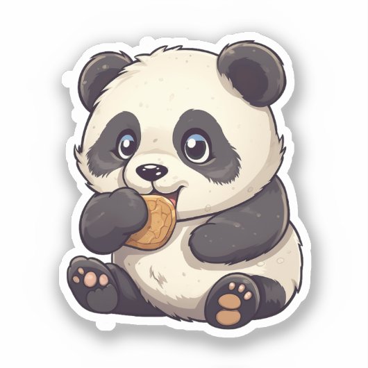 illustratie cartoon panda sticker (Voorkant)