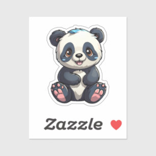 illustratie cartoon panda sticker