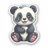 illustratie cartoon panda sticker (Voorkant)