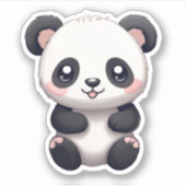 illustratie cartoon panda sticker (Voorkant)