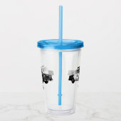 Illustratie cartoon politieauto acryl drinkbeker (Rechts)