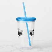 Illustratie cartoon politieauto acryl drinkbeker (Links)