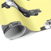 Illustratie cartoon politieauto cadeaupapier (Rol Hoek)