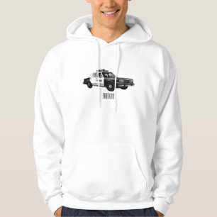 Illustratie cartoon politieauto hoodie