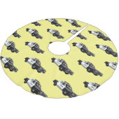 Illustratie cartoon politieauto kerstboom rok (Gekanteld)