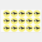 Illustratie cartoon politieauto labels (Vel)