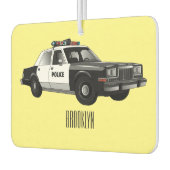 Illustratie cartoon politieauto luchtverfrisser (Links)