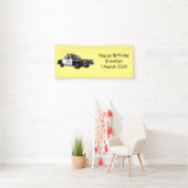 Illustratie cartoon politieauto spandoek (Insitu)