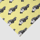 Illustratie cartoon politieauto tissuepapier (Detail)