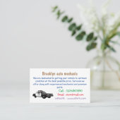 Illustratie cartoon politieauto visitekaartje (Staand voorkant)