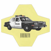 Illustratie cartoon politieauto voetbal (Enkel)