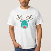 Illustratie cartoon Rudolf Reindeer T-shirt (Voorkant)