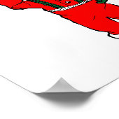 Illustratie Cartoon Santa Claus Poster (Hoek)