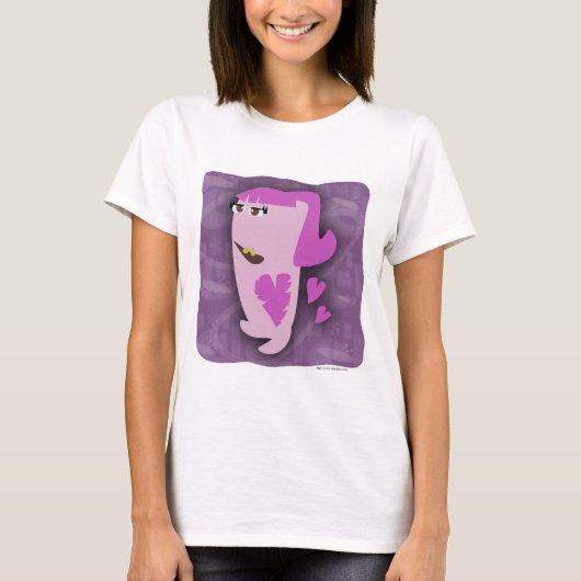 Illustratie Cartoon van Lovesick Girl Teen Monster T-shirt (Voorkant)