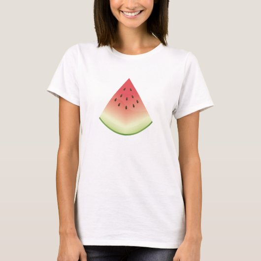 Illustratie Cartoon watermeloen Slice T-shirt (Voorkant)
