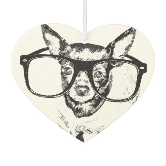 Illustratie Chihuahua Dog Tekening Luchtverfrisser (Achterkant)