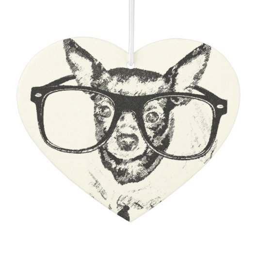 Illustratie Chihuahua Dog Tekening Luchtverfrisser (Voorkant)