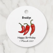 Illustratie Chili cartoon Bedankjes Labels (Achterkant)