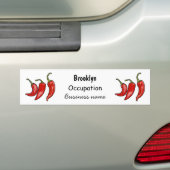 Illustratie Chili cartoon Bumpersticker (Op auto)