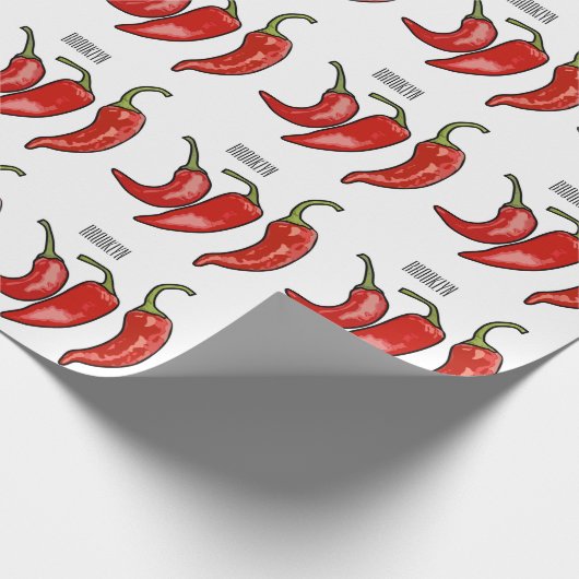 Illustratie Chili cartoon Cadeaupapier (Hoek)