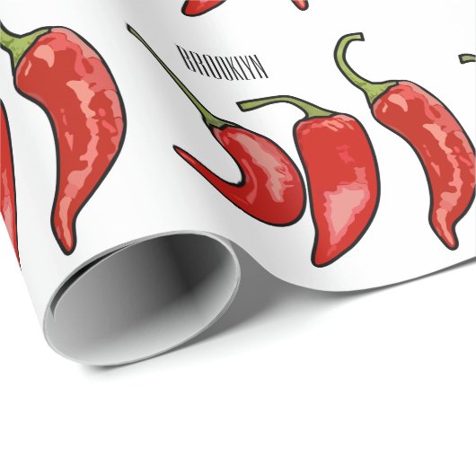 Illustratie Chili cartoon Cadeaupapier (Rol Hoek)