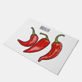 Illustratie Chili cartoon Deurmat (Schuin)