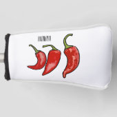 Illustratie Chili cartoon Golfheadcover (Voorkant)
