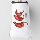 Illustratie Chili cartoon Golfheadcover (Draai 90)