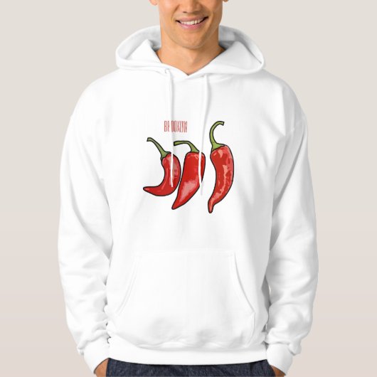 Illustratie Chili cartoon Hoodie (Voorkant)