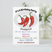 Illustratie Chili cartoon Kaart (Staand voorkant)